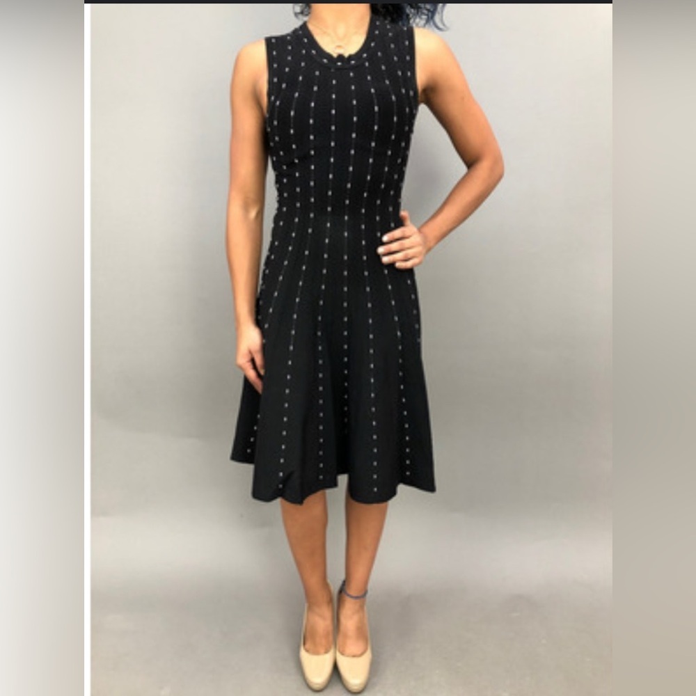 John + Jenn Black and White A-line Maxi Dress